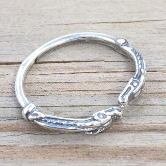 Dragon ring adjustable solid .925 sterling silver Fits size 6 - 9 made in USA - Picture 4 of 7